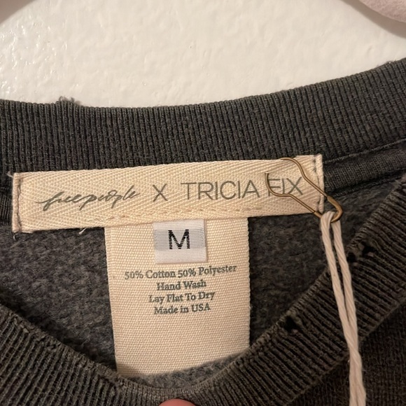 Free People x Tricia Fix Exclusive Running Horses Crew W/ Fringe Size M/NWT - Picture 6 of 7